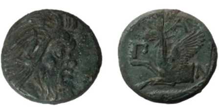 Медная монета. IV в. до н.э. Поселение Чубово.